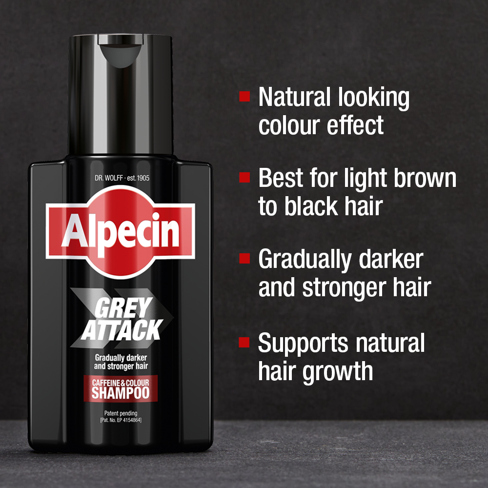 Alpecin Grey Attack Koffein & Color Shampoo til mænd